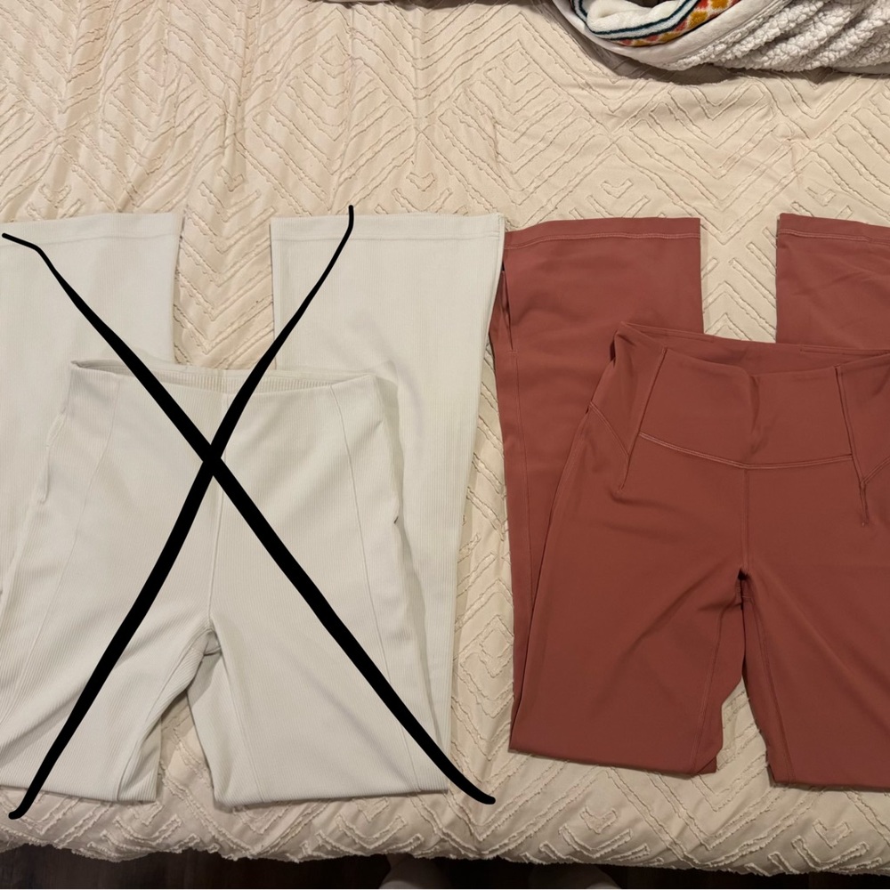 Lululemon Athletica Cream and Pink Leggings